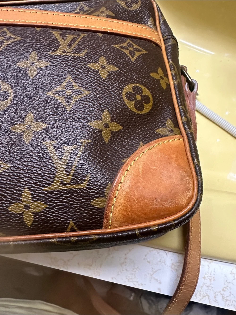 Louis Vuitton Monogram Canvas Messenger Bag in Brown and Tan